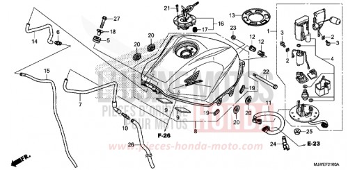 RESERVOIR A CARBURANT/POMPE A CARBURANT CBR500RAJ de 2018